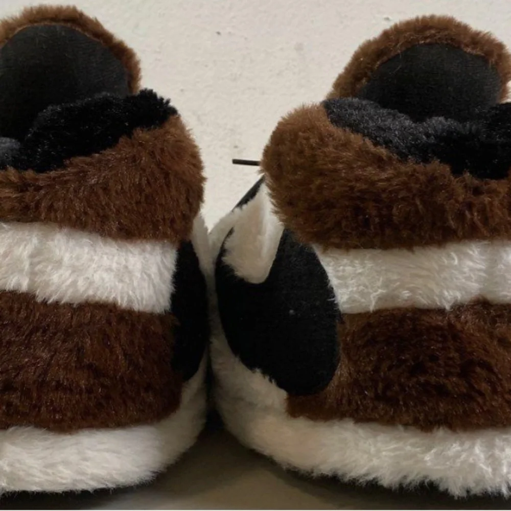Jordan Plush White and Brown Sneakers